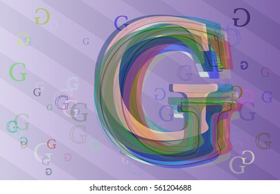 G Alphabet icon vector