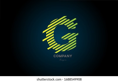 G alphabet letter logo icon design for company and business. Green blue color