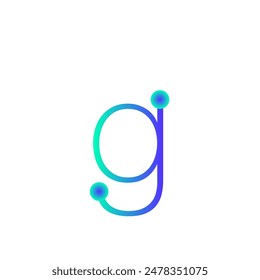 Vector de degradado con logotipo g alphabet tech eps