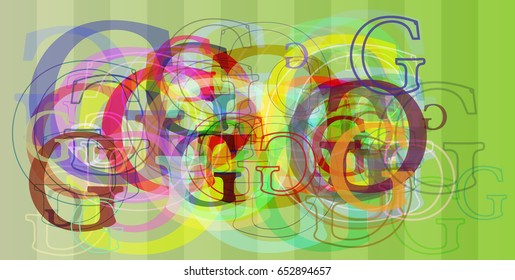 G Alphabet texture art