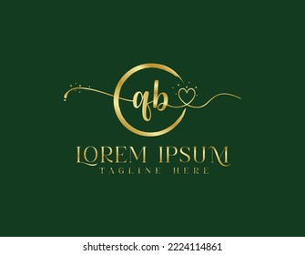 G B Feminine cursive modern logo
