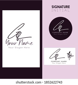  G B GB Escritura manuscrita inicial y logotipo de la firma. Logo inicial del vector de belleza .Moda, boutique, floral y botánica