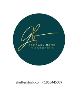 G B GB  Initial letter handwriting and signature logo. Beauty vector initial logo .Fashion, boutique, floral and botanical