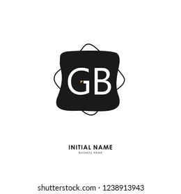 G B GB Initial logo letter with minimalist concept. Vector with scandinavian style logo.