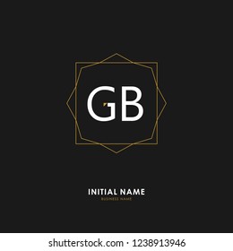 G B GB Initial logo letter with minimalist concept. Vector with scandinavian style logo.