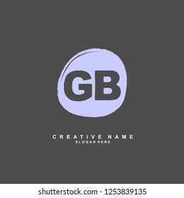 G B GB Initial logo template vector. Letter logo concept