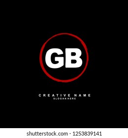 G B GB Initial logo template vector. Letter logo concept