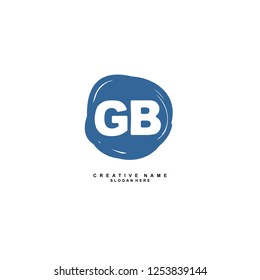 G B GB Initial logo template vector. Letter logo concept