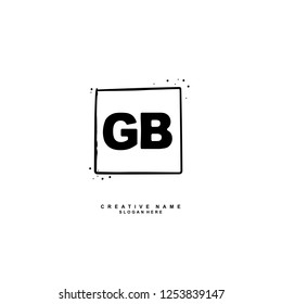 G B GB Initial logo template vector. Letter logo concept