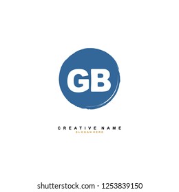G B GB Initial logo template vector. Letter logo concept