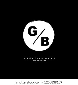 G B GB Initial logo template vector. Letter logo concept