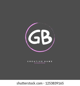 G B GB Initial logo template vector. Letter logo concept