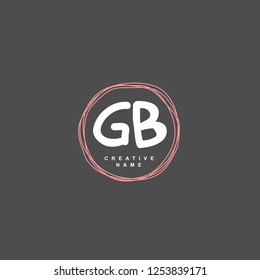 G B GB Initial logo template vector. Letter logo concept