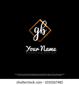 G B Initial abstract logo template vector