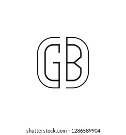 G B initial letter, modern logo design template vector 