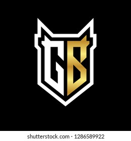 G B initial letter, modern logo design template vector 