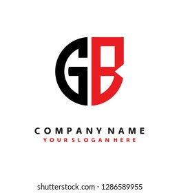 G B initial letter, modern logo design template vector 