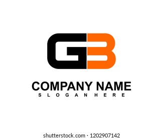 G B Initial Logo Template Vector