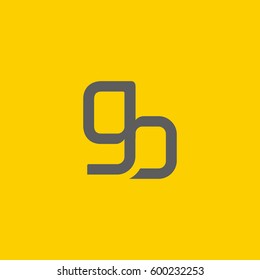G & B Letter logo design vector element
