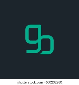 G & B Letter logo design vector element
