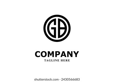 g and b letter logo inside a circle