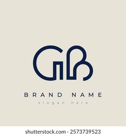 G and B logo design. GB abstract Letters Logo Monogram. This logo design is the process of creating a visual symbol that represents a brand, company, or individual.