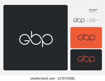 G B P Letters Joint logo icon and business card vector template.