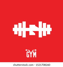 G barbell as Gym logo. initial G, vector. perfect fit for Gym club or Sport symbol.