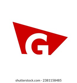 Monograma de la letra inicial de la marca G.