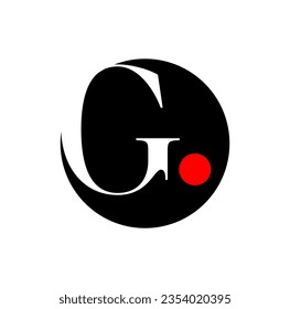 Icono de letras iniciales de marca G con forma redondeada.