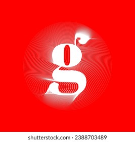 g brand name latter icon with blue color.