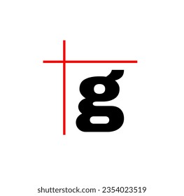 Monograma de tipografía de marca G.
