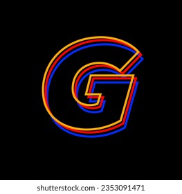 G brand name vector illustration