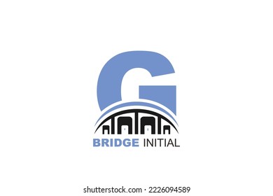 G bridge Letter logo template for your branding.

