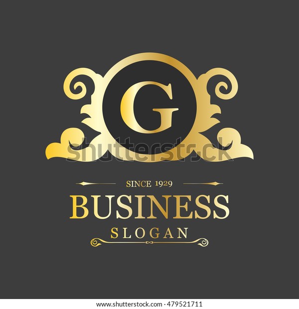 G Business slogan. classic art
deco luxury linear monochrome golden minimal hipster geometric
vintage vector monogram, frame , border , label for your logo
badge