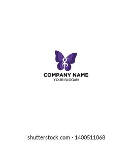 G butterfly logo design vector