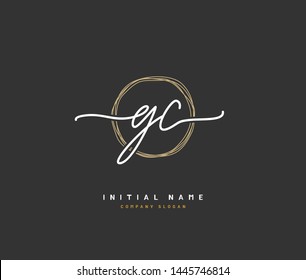 G C GC Beauty vector initial logo, handwriting logo of initial signature, wedding, fashion, jewerly, boutique, floral and botanical with creative template for any company or business.
