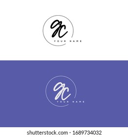  G C GC Initial letter handwriting and signature logo.	
