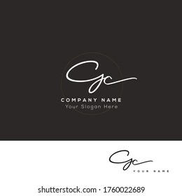  G C GC Initial letter handwriting and signature logo.	