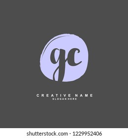G C GC Initial logo template vector