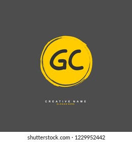 G C GC Initial logo template vector