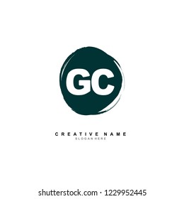 G C GC Initial logo template vector