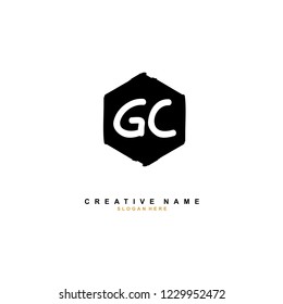 G C GC Initial logo template vector