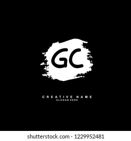 G C GC Initial logo template vector