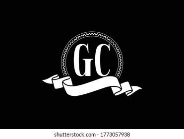 G C Diseño de logotipo de carta inicial, símbolo gráfico de alfabeto para identidad empresarial
