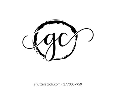 G C Diseño de logotipo de carta inicial, símbolo gráfico de alfabeto para identidad empresarial
