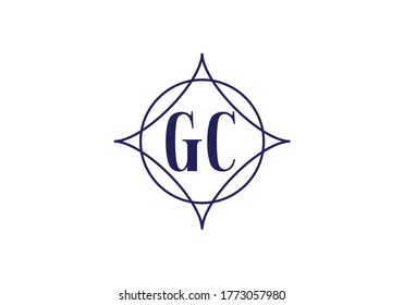 G C Initiallogo-Design, grafisches Alphabet-Symbol für Unternehmensidentität