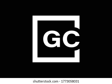 G C Diseño de logotipo de carta inicial, símbolo gráfico de alfabeto para identidad empresarial