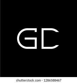 G C initial letter, modern logo design template vector