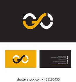 G C  letter logo, with Business card
